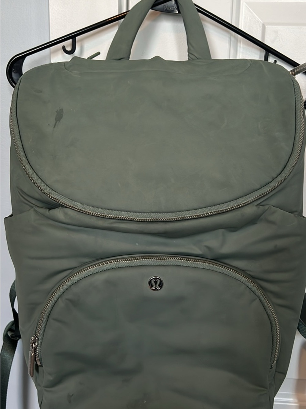 lululemon athletica diaperbad Olive Backpack with Front Pocket